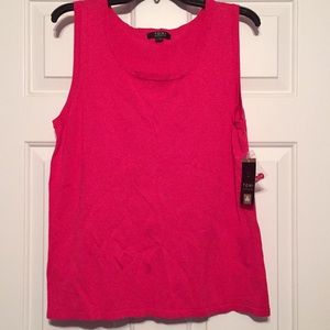 Toni Morgan pink sleeveless sweater tank top new size large